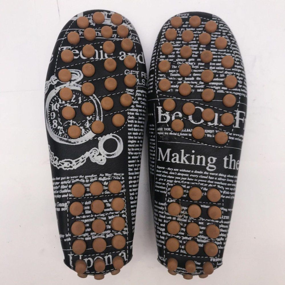 NEW Dior by John Galliano Newspaper Print Driving Loafers Size 3.5 US, 3… - Picture 16 of 16